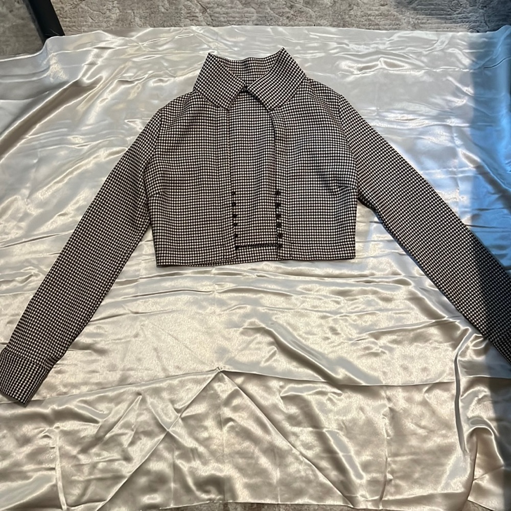 Zara cropped blazer top